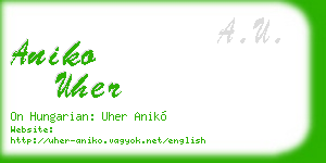 aniko uher business card